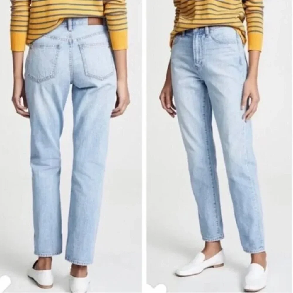 Madewell Women Jeans Sz 25 Light Wash The Perfect Summer Jean Straight Leg Denim